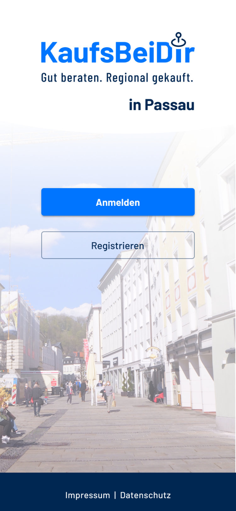 Projektbeispiel App: KaufsbeiDir Login