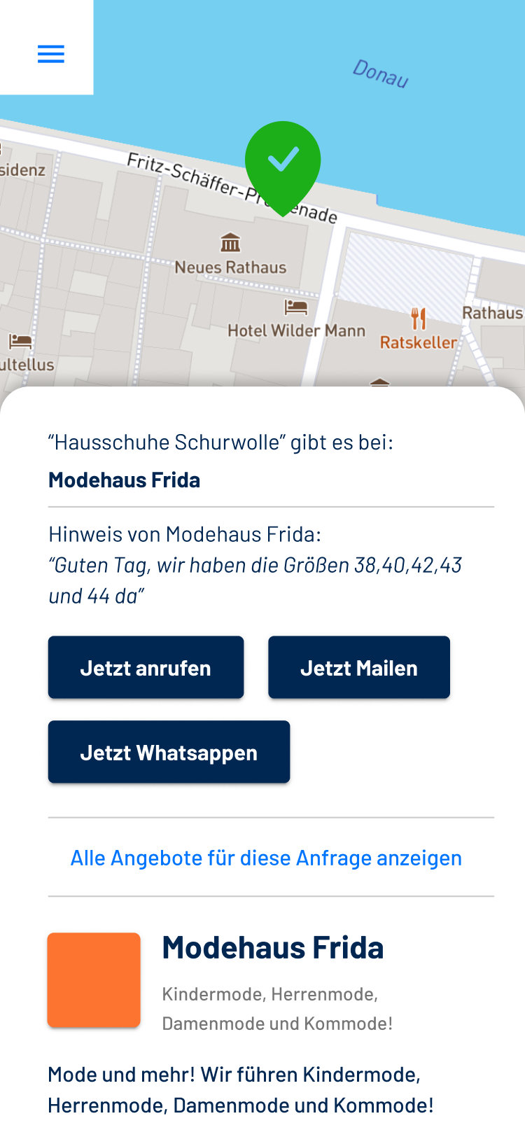 Projektbeispiel App: KaufsbeiDir Karte